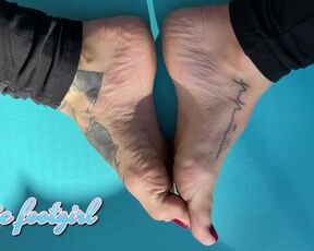 Sweaty Small Feet Foot Play On Yoga Mat Preview