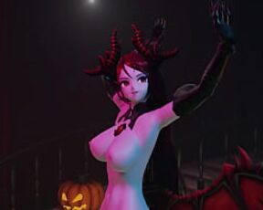 [MMD] Halloween Special! Succubus dances for you and fucks her slaves (NSFW version)