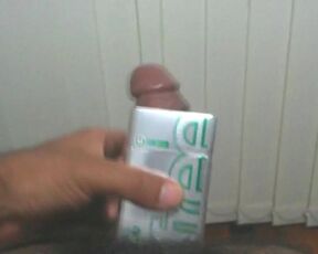 A nice cumshot with a Free and a Marlboro Menthol pack