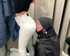 Public Femdom Worship Goddess Kira  in Jeans Petite Princesses FemDom