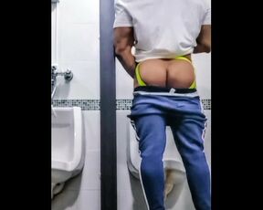 Curious and Horny Hetero Spanks Me in The Bathrooms #Cruising #Public