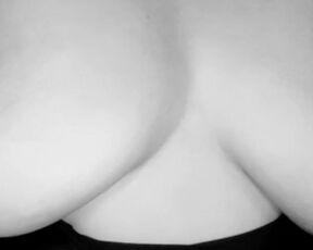 AmateurAnne69 in Black and White Version Strip Tease! ???? Erect Nipples Bounce out of Sexy Lingerie????