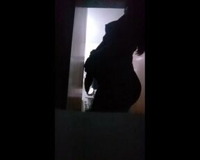 Pregnant amateur hot wife milf on homemade video showing off pregnancy round belly stomach on camera