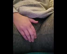 Squirting in my grey leggings