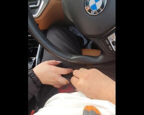 Step mom in the car get fucked hard by step son while Husband buying food from supermarket