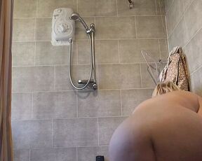 Hot MILF showering