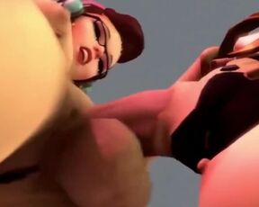 Overwatch Mercy FUTANARI FUCKING HARD COCK SEX IN THE CAR Overwatch Mercy FUTANARI FUCKING HARD COCK