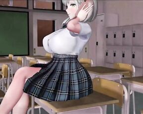 Hard Fucking Huge Tits Teen in Classroom