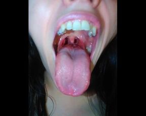 PinkMoonLust has Mouth Spit Drool Fetish Custom Video Order! Paid Slut GAGS HARD to make Saliva Fast