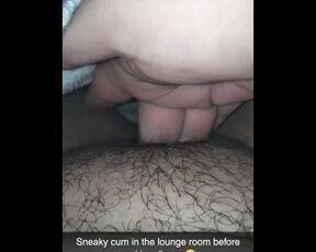 Sneaky cum couldn't wait