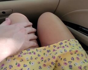 Stepbrother is Touching Me in His Car after Picking Me Up from College 18+