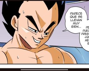 Dragon ball z-Bulma le da regalo sorpresa a Vegueta y se come enorme culo de número 18 porn comic